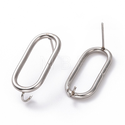 Non-Tarnish 201 Stainless Steel Stud Earring Findings STAS-K241-25P-1