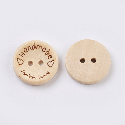 Wooden Buttons BUTT-K007-08B-1