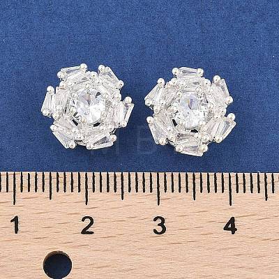 Rack Plating Brass Micro Pave Cubic Zirconia Beads KK-F879-11S-1