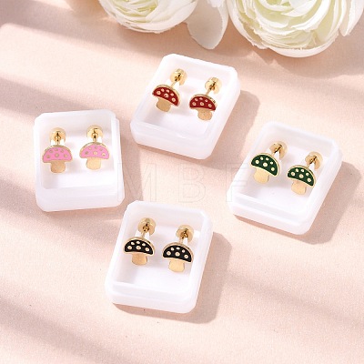 304 Stainless Steel Stud Earrings EJEW-F396-02A-G-1