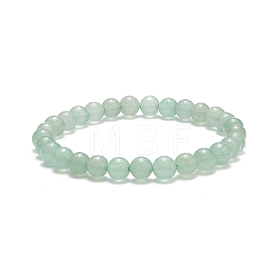 5Pcs 5 Style Natural Green Aventurine & Brass Beaded Stretch Bracelets Set BJEW-JB08870-03-1