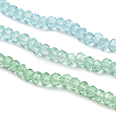 Transparent Painted Glass Beads Strands X-DGLA-A034-T1mm-A16-1