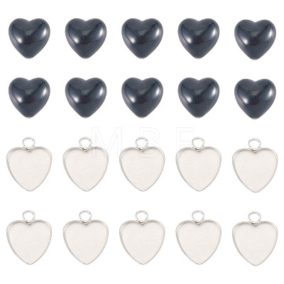 20Pcs 304 Stainless Steel Pendant Cabochon Settings for Fashion Jewelry STAS-TA0006-23-1