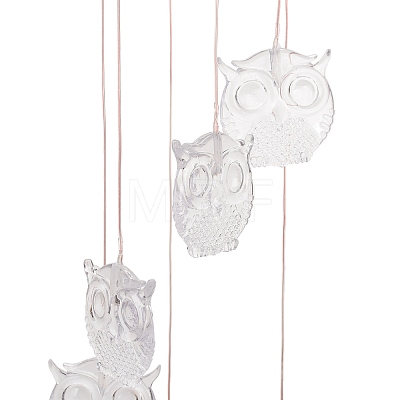 LED Solar Powered Owl Wind Chime HJEW-I009-09-1