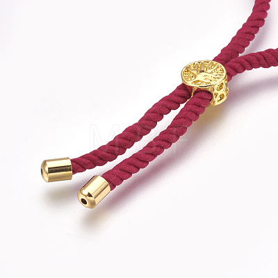 Cotton Cord Bracelet Making KK-F758-03G-1