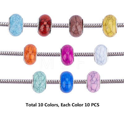 Imitation Turquoise Style Acrylic European Beads OPDL-PH0001-03-1