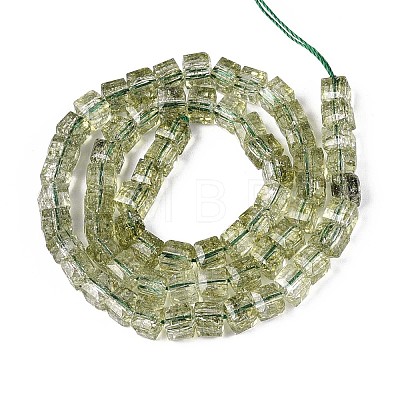Crackle Transparent Glass Beads Strands GLAA-N062-6mm-02-1