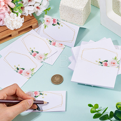 80Pcs Rectangle Paper Table Place Cards AJEW-TA0003-62B-1