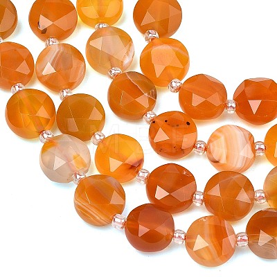 Natural Banded Agate Beads Strands G-C116-A193-01-1