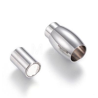 304 Stainless Steel Magnetic Clasps with Glue-in Ends STAS-D159-19-1
