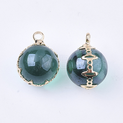 Transparent Glass Pendants GLAA-T007-04B-1