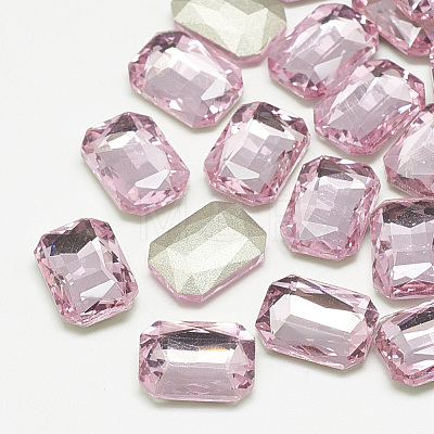 Pointed Back Glass Rhinestone Cabochons RGLA-T079-6x8mm-10-1