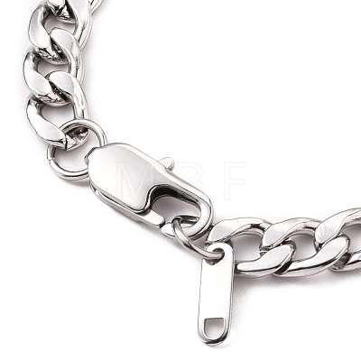 Women' s Fashionable 304 Stainless Steel Cuban Link Chain Bracelets BJEW-JB05657-01-1