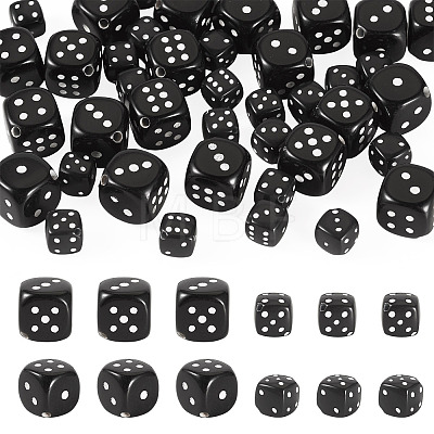 40Pcs 2 Styles Acrylic Beads OACR-TADJ0001-18-1