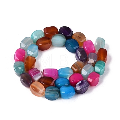 Natural Agate Beads Strands G-Q604-02A-M01-1