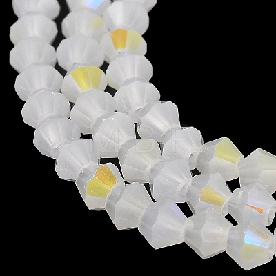 Imitation Jade Electroplate Glass Beads Strands EGLA-A039-J4mm-L06-1