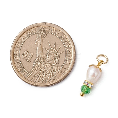 7Pcs 7 Colors Natural Cultured Freshwater Pearl Pendants PALLOY-JF04688-1