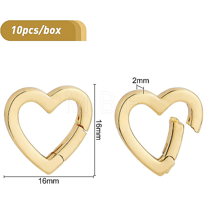 Brass Spring Gate Rings KK-BC0004-70-1