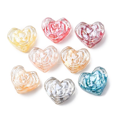 Transparent Resin & Natural Shell Beads RESI-B039-01B-1
