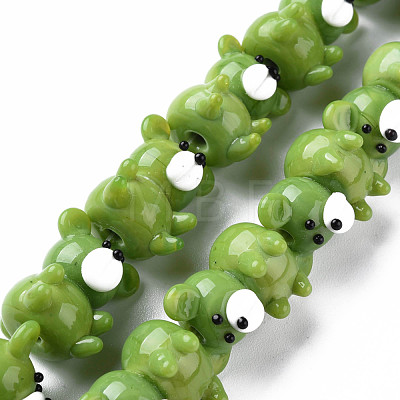 Opaque Handmade Bumpy Lampwork Beads Strands LAMP-T007-19-A05-1