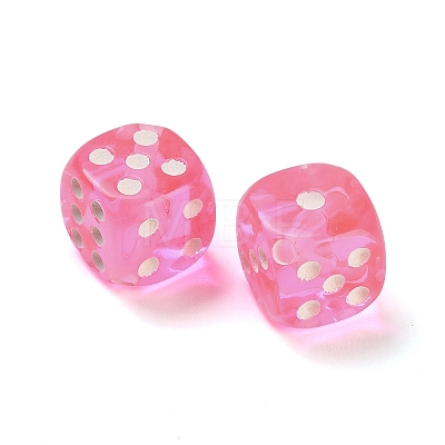 Spray Printed Transparent Acrylic Beads AC-CBA40CF-01G-1