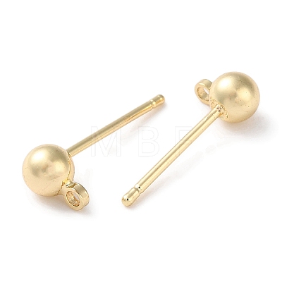 Rack Plating Brass Stud Earring Settings KK-F090-16LG-02-1