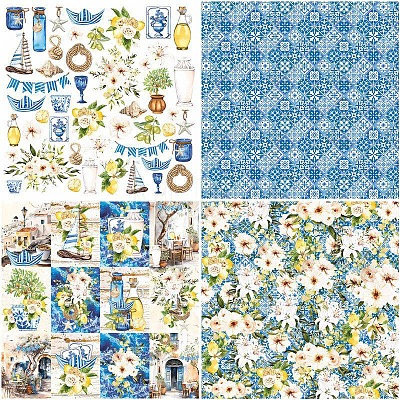 10Pcs 10 Styles Scrapbook Paper Pad PW-WGC8A7E-01-1