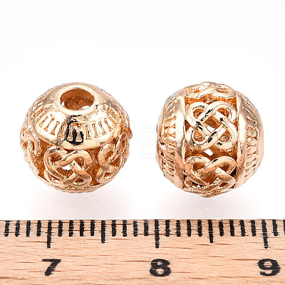 Rack Plating Alloy Beads FIND-C055-07G-1