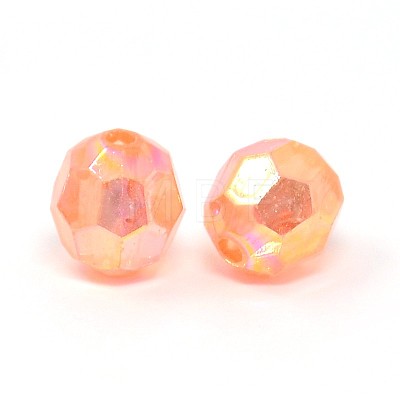 Eco-Friendly Transparent Acrylic Beads TACR-PL642-8mm-A02-1