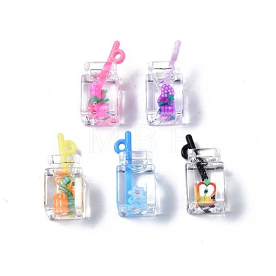 Imitation Drink Resin Pendants CRES-S359-32-1