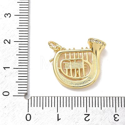 Brass Micro Pave Clear Cubic Zirconia Pendants KK-D289-01G-05-1