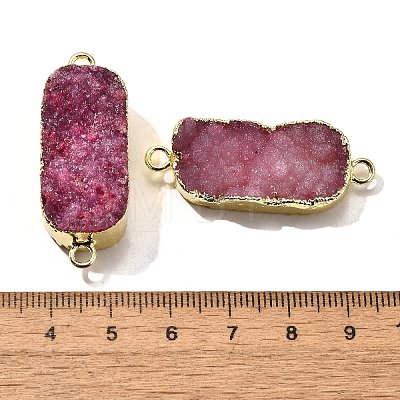 Natural Dyed Quartz Crystal Links Connector Charms G-K189-02LG-04-1