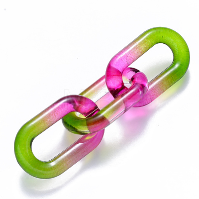 Two Tone Transparent Acrylic Linking Rings OACR-S036-006B-N01-1