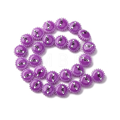 Fuuny Baking Paint Glass Enamel Beads LAMP-Q045-01F-1