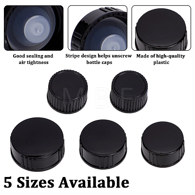 30Pcs 5 Styles PE Plastic Bottle Cap FIND-GF0009-72-1