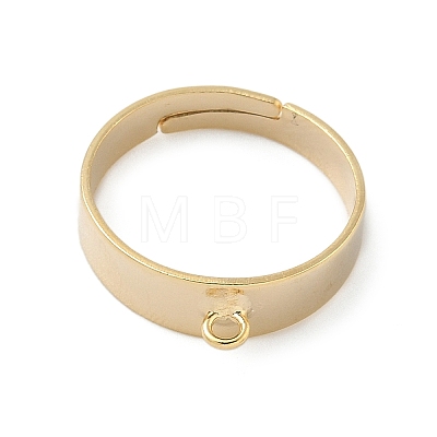 Adjustable Brass Finger Rings Setting for Hanging Pendant KK-K414-07G-1
