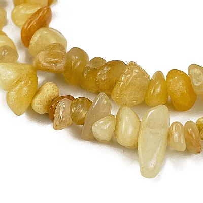 Natural Topaz Jade Chip Beads Strands G-M205-16A-1