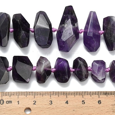 Natural Amethyst Graduated Beads Strands G-L642-D02-01-1