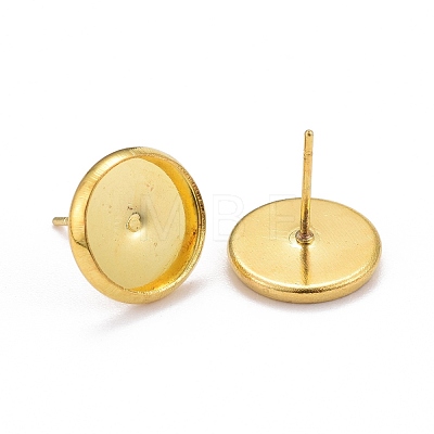 100Pcs 5 Colors Brass Ear Stud Settings KK-LS0001-17-1