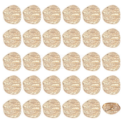 30Pcs 1-Hole Alloy Shank Buttons BUTT-CA0001-68-1