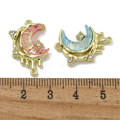 Rack Plating Alloy Rhinestone Pendants PALLOY-F312-06G-1