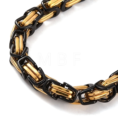 304 Stainless Steel Byzantine Chain Bracelets BJEW-B078-62G-1