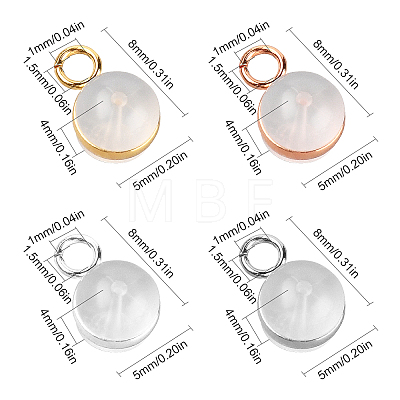 24Pcs 4 Colors Silicone Ear Nuts/Earring Backs STAS-SC0003-27-1
