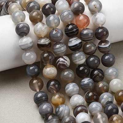 Natural Botswana Agate Beads Strands G-H334-A01-02-1