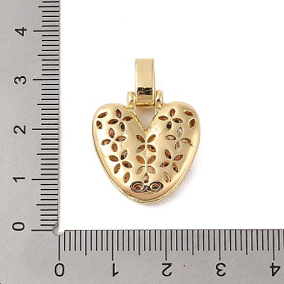 Brass Micro Pave Cubic Zirconia Pendants ZIRC-P121-01G-V-1