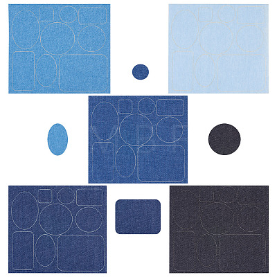 5 Sheets Denim Self-adhesive Patches PATC-TA0001-61-1