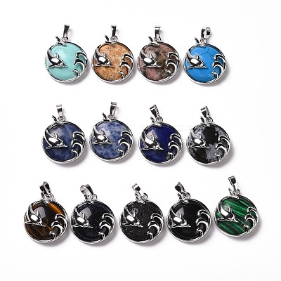 Natural & Synthetic Gemstone Pendants G-I321-11P-1