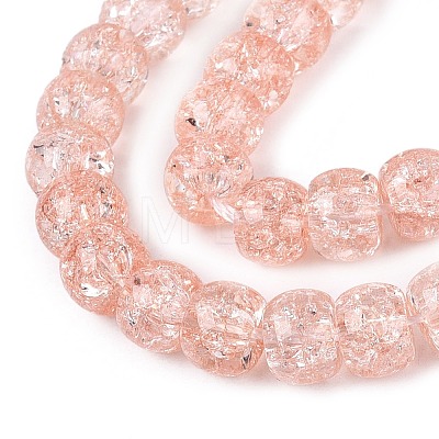 Crackle Transparent Glass Beads Strands GLAA-N069-03A-06-1