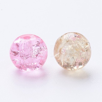 Baking Painted Crackle Glass Beads DGLA-X0006-8mm-04-1