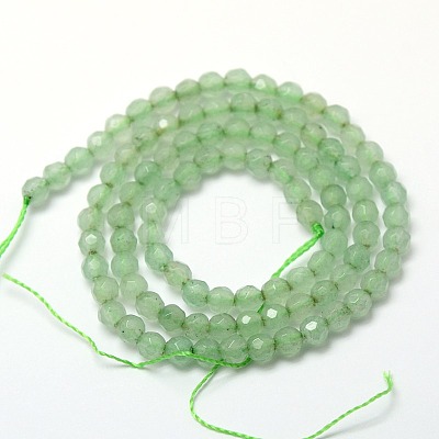 Natural Green Aventurine Beads Strands X-G-M037-4mm-01-1